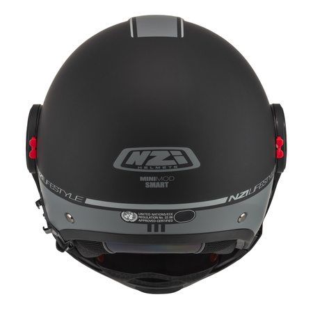 KASK MOTOCYKLOWY NZI MINIMOD DUO SMART BLACK ANTRACITE MATT S