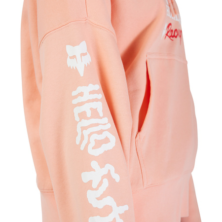 BLUZA Z KAPTUREM FOX LADY X HONDA OVERSIZED PO FLEECE PALE PINK XS