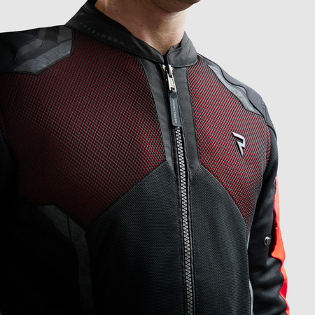 KURTKA MOTOCYKLOWA TEKSTYLNA REBELHORN JAX BLACK RED 4XL
