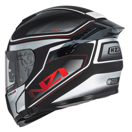 KASK MOTOCYKLOWY NZI EURUS 4 STREAM DUO CHARMANT BLACK WHITE TINTED S MATT S
