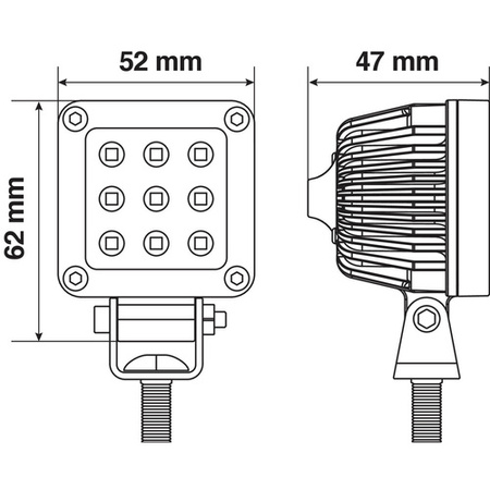 72337 WL-18 dodatkowe światło, 9 LED - 9/32V, białe