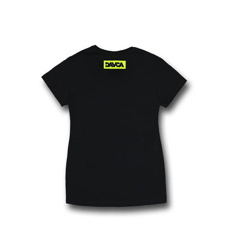 DAVCA T-shirt damski black Fluo logo