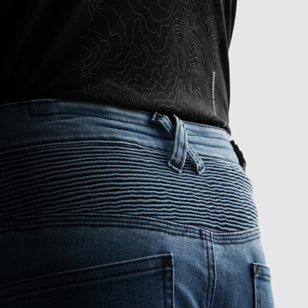 JEANSY MOTOCYKLOWE REBELHORN REVOLT WASHED BLUE MONOLAYER 28/32