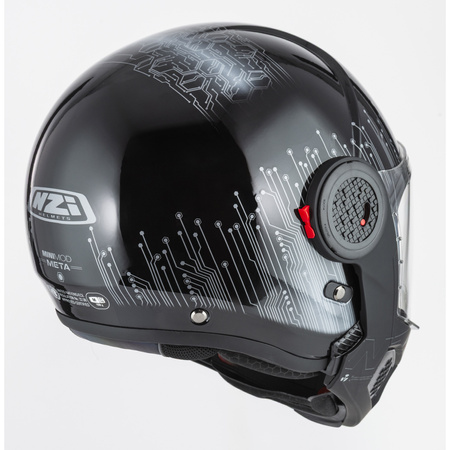 KASK MOTOCYKLOWY NZI MINIMOD DUO META BLACK SILVER S