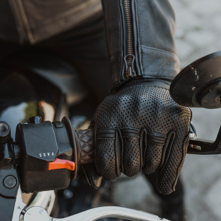 RĘKAWICE MOTOCYKLOWE OZONE STICK CUSTOM 2 BLACK S