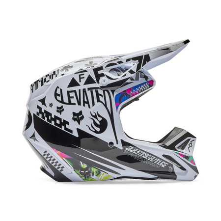 KASK MOTOCYKLOWY FOX V1 IMAGE COSMO WHITE/BLACK L