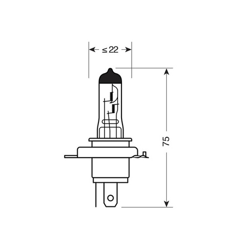 58040 Żarówka H4 Halogen lamp 60/55W