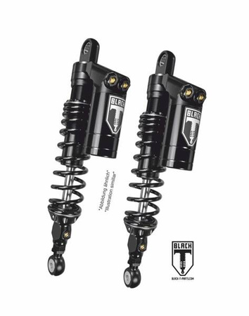 BLACK-T Twin-Shock Set Stage3 with reservoir for Harley Davidson FLH / FLTR Road Glide / Road King / Street Glide 2015-2020 (length 12 inch)