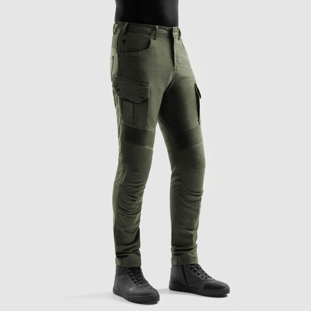 JEANSY MOTOCYKLOWE REBELHORN FASTER OLIVE GREEN 34/34