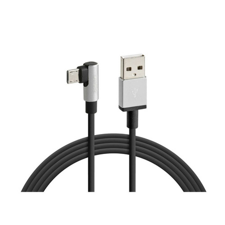 38834 Przewód Usb 90 ° > Micro Usb - 100 cm - czarny