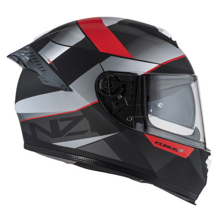 KASK MOTOCYKLOWY NZI EURUS 4 STREAM DUO VANGUARD BLACK ANTRACITE RED TINTED S MATT S