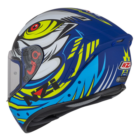 KASK MOTOCYKLOWY NZI TRENDY STREAM OCELO BLUE WHITE SKY BLUE MATT S
