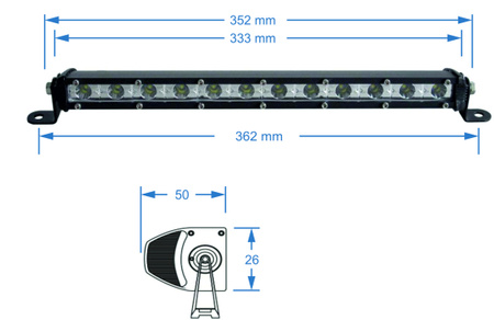 SHARK LED Light Bar,13",36W Uniwersalna listwa świetlna