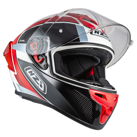 KASK MOTOCYKLOWY NZI TRENDY STREAM RAPID WHITE RED BLUE RED S XL