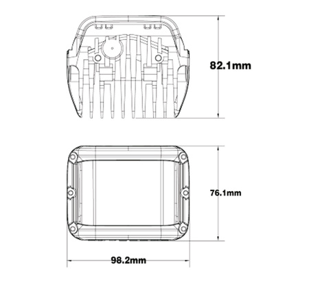 SHARK LED homologacja E9, 2 sztuki 45W, Uniwersalne oświetlenie 