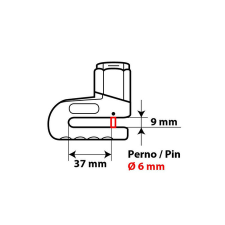 65391 Blokada tarczy hamulcowej - Trzpień  Ø  6 mm