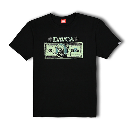 DAVCA T-shirt męski black 5%