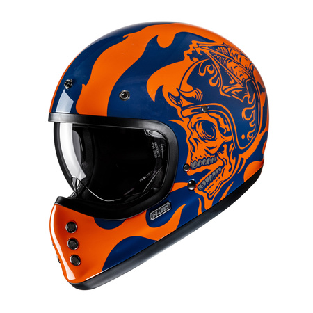 KASK MOTOCYKLOWY HJC V60 FLAME BLACK ORANGE M