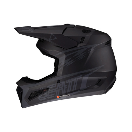 KASK MOTOCYKLOWY Z GOGLAMI LEATT KIT MOTO 3.5 STEALTH XS