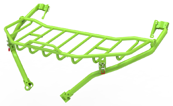 Zielony bagażnik na maskę z przodu - Fugleman