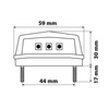 90166 3 punktowe oświetlenie tablicy rejestracyjnej LED-SMD, białe