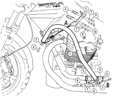 Moto Guzzi Breva V 750 ie (2003-2013) Gmol silnika