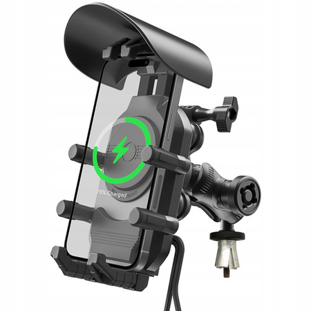 MC39 Motocyklowy uchwyt telefon antywibracyjny ładowanie USB-C