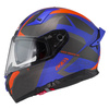 KASK MOTOCYKLOWY NZI GO RIDER STREAM DUO TRIDENT BLUE ANTRACITE ORANGE MATT S