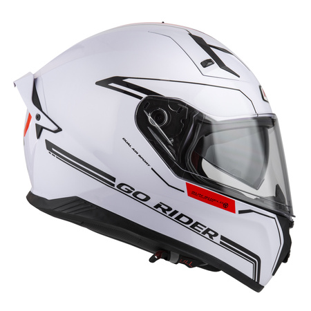 KASK MOTOCYKLOWY NZI GO RIDER STREAM DUO SOLID NOUVEAU WHITE XS