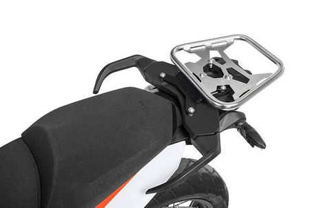 Stelaż pod Topcase ZEGA, stal nierdzewna, srebrny do KTM 890 Adventure/ 890 Adventure R/ 790 Adventure/ 790 Adventure R