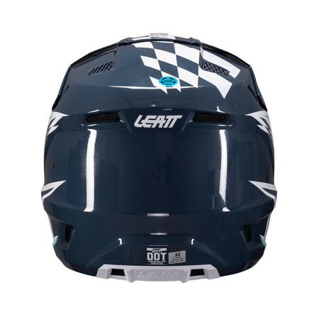 KASK MOTOCYKLOWY Z GOGLAMI LEATT KIT MOTO 3.5 BLUE XS