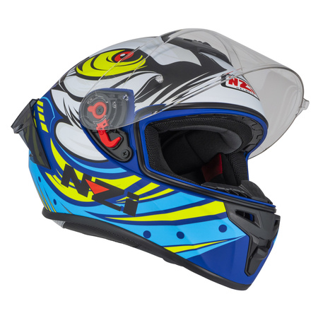 KASK MOTOCYKLOWY NZI TRENDY STREAM OCELO BLUE WHITE SKY BLUE MATT M