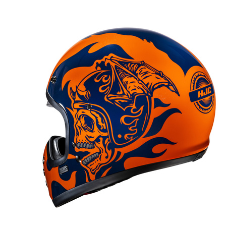 KASK MOTOCYKLOWY HJC V60 FLAME BLACK ORANGE M