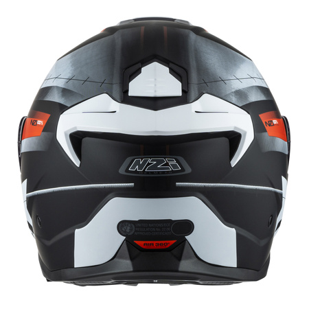 KASK MOTOCYKLOWY NZI COMBI 3 DUO METRIC BLACK RED MATT S