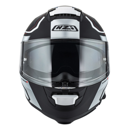 KASK MOTOCYKLOWY NZI EURUS 4 STREAM DUO CHARMANT BLACK WHITE TINTED S MATT S