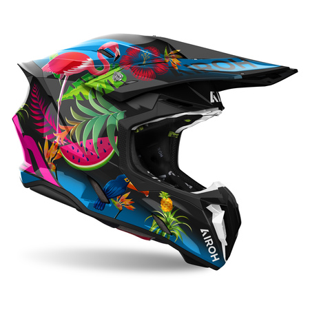 KASK MOTOCYKLOWY AIROH TWIST 3 AMAZONIA GLOSS XS
