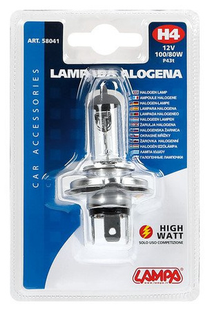 58041 Żarówka H4 Halogen lamp 100/80W