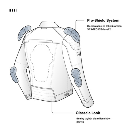 KURTKA MOTOCYKLOWA TEKSTYLNA REBELHORN HUNTER BLACK 8XL