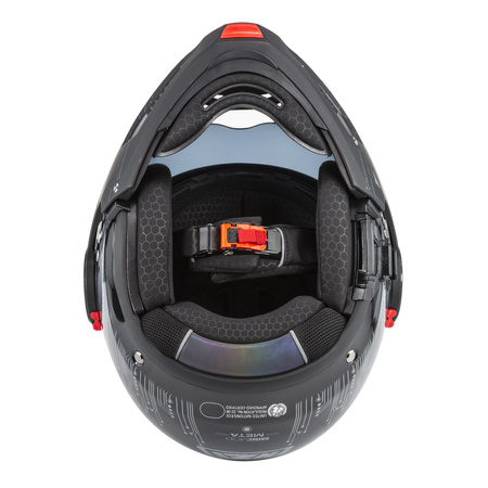 KASK MOTOCYKLOWY NZI MINIMOD DUO META BLACK SILVER S