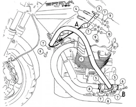 Moto Guzzi Breva V 750 ie (2003-2013) Gmol silnika