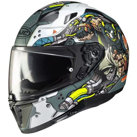 Kask integralny HJC I70 BANE DC COMICS KHAKI/WHITE zielony żółty biały czarny czerwony niebieski pomarańczowy
