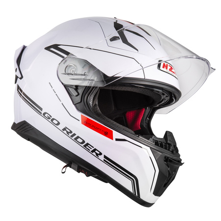 KASK MOTOCYKLOWY NZI GO RIDER STREAM DUO SOLID NOUVEAU WHITE XS