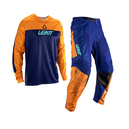 STRÓJ OFFROADOWY BLUZA I SPODNIE JUNIOR LEATT RIDE KIT 3.5 ORANGE M