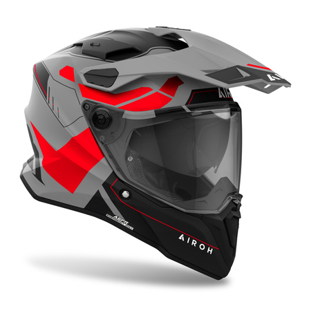 KASK MOTOCYKLOWY AIROH COMMANDER 2 REVEAL RED FLUO MATT XXL
