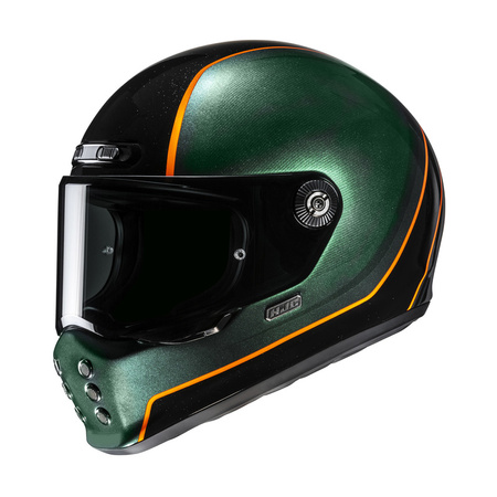 KASK MOTOCYKLOWY HJC V10 HODU GREEN BLACK L