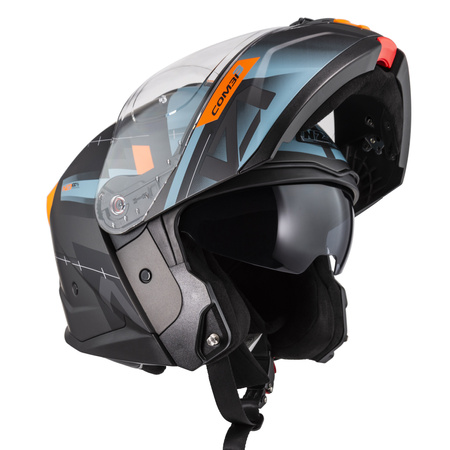 KASK MOTOCYKLOWY NZI COMBI 3 DUO METRIC ANTRACITE BLUE MATT S