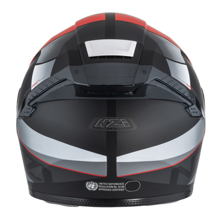 KASK MOTOCYKLOWY NZI EURUS 4 STREAM DUO VANGUARD BLACK ANTRACITE RED TINTED S MATT S