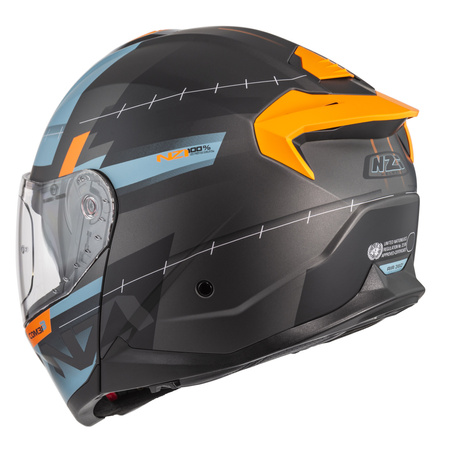 KASK MOTOCYKLOWY NZI COMBI 3 DUO METRIC ANTRACITE BLUE MATT S