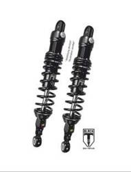 BLACK-T Twin-Shock Set Stage2 for Harley Davidson FLH / FLTR Road Glide / Road King / Street Glide 2015-2020 (length 12 inch)