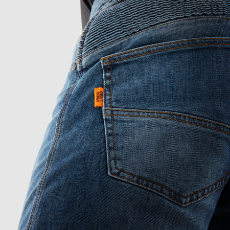 JEANSY MOTOCYKLOWE REBELHORN VANDAL WASHED BLUE MONOLAYER 32/32